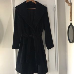 Calvin Klein Black wrap coat